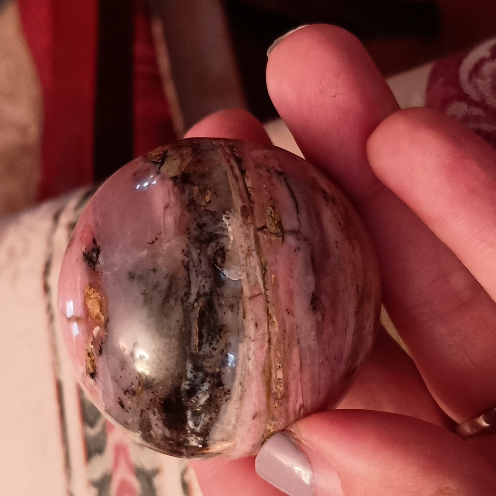 Peruvian Pink Opal Sphere - Picture 4 of 7